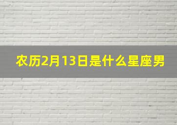 农历2月13日是什么星座男