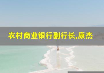 农村商业银行副行长,康杰