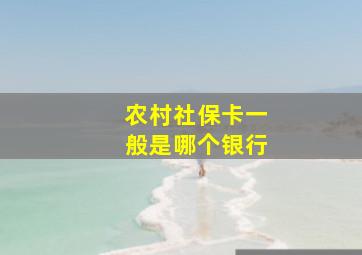 农村社保卡一般是哪个银行