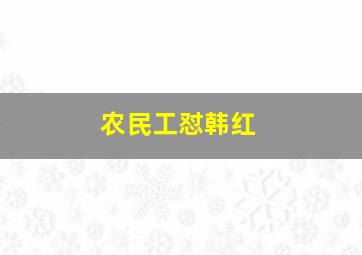 农民工怼韩红