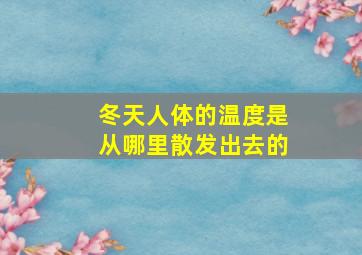 冬天人体的温度是从哪里散发出去的