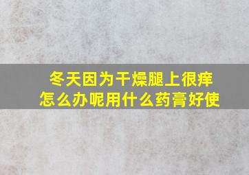 冬天因为干燥腿上很痒怎么办呢用什么药膏好使