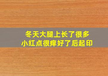 冬天大腿上长了很多小红点很痒好了后起印