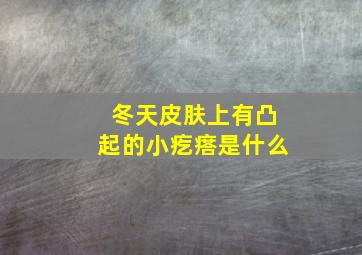 冬天皮肤上有凸起的小疙瘩是什么