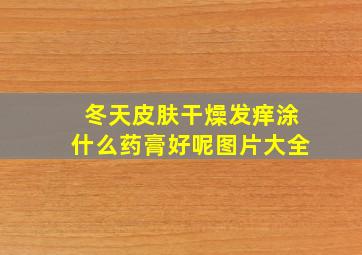 冬天皮肤干燥发痒涂什么药膏好呢图片大全