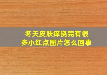 冬天皮肤痒挠完有很多小红点图片怎么回事