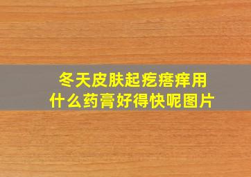 冬天皮肤起疙瘩痒用什么药膏好得快呢图片