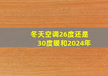 冬天空调26度还是30度暖和2024年