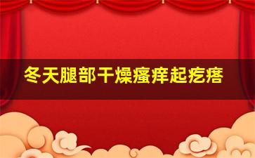 冬天腿部干燥瘙痒起疙瘩