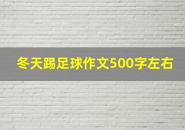 冬天踢足球作文500字左右