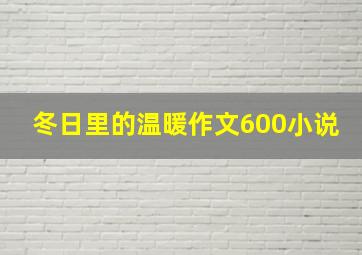 冬日里的温暖作文600小说