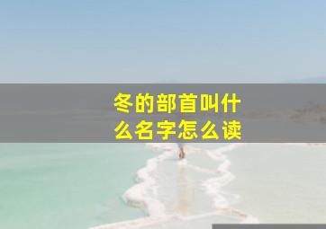 冬的部首叫什么名字怎么读