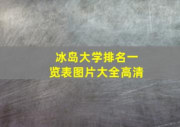 冰岛大学排名一览表图片大全高清