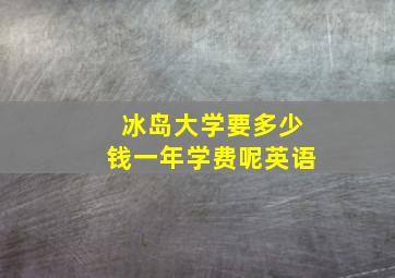 冰岛大学要多少钱一年学费呢英语