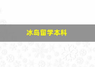 冰岛留学本科