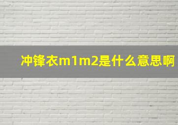 冲锋衣m1m2是什么意思啊