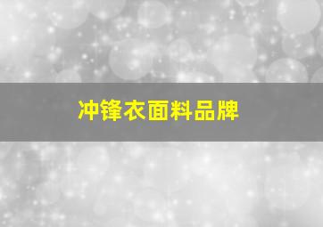 冲锋衣面料品牌