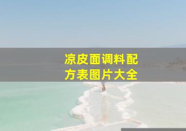 凉皮面调料配方表图片大全