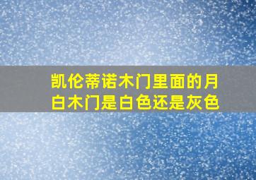 凯伦蒂诺木门里面的月白木门是白色还是灰色