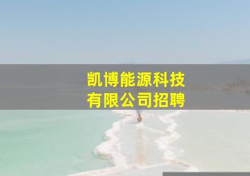 凯博能源科技有限公司招聘