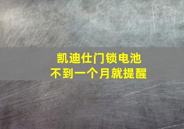 凯迪仕门锁电池不到一个月就提醒