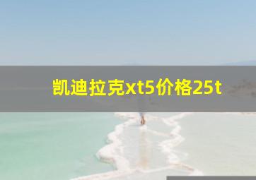 凯迪拉克xt5价格25t