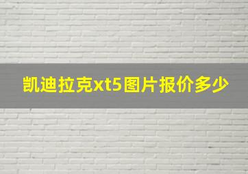 凯迪拉克xt5图片报价多少