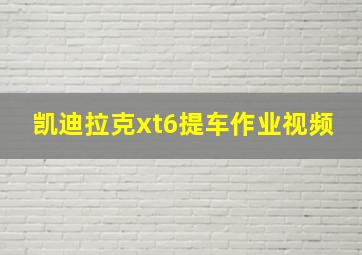 凯迪拉克xt6提车作业视频