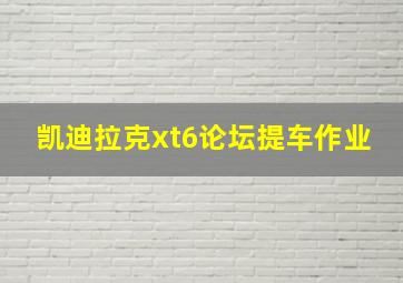 凯迪拉克xt6论坛提车作业