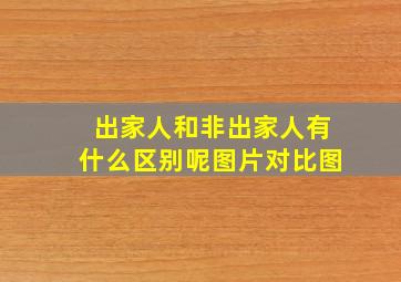 出家人和非出家人有什么区别呢图片对比图