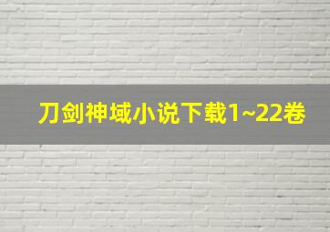 刀剑神域小说下载1~22卷