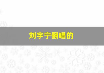 刘宇宁翻唱的