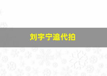 刘宇宁追代拍