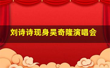 刘诗诗现身吴奇隆演唱会