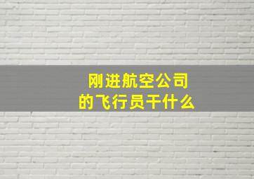 刚进航空公司的飞行员干什么