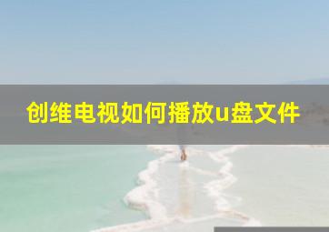 创维电视如何播放u盘文件