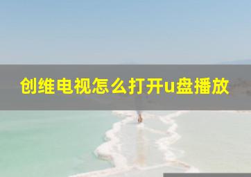 创维电视怎么打开u盘播放