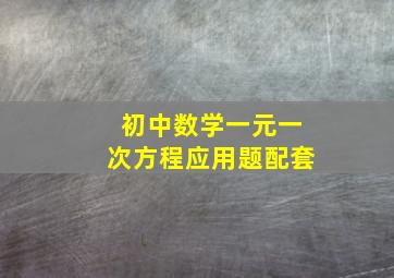 初中数学一元一次方程应用题配套