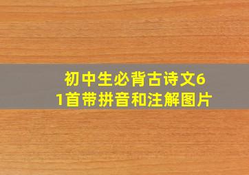 初中生必背古诗文61首带拼音和注解图片