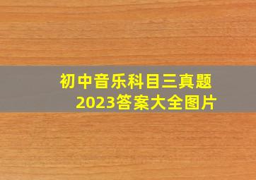 初中音乐科目三真题2023答案大全图片