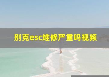 别克esc维修严重吗视频