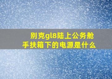 别克gl8陆上公务舱手扶箱下的电源是什么