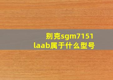 别克sgm7151laab属于什么型号