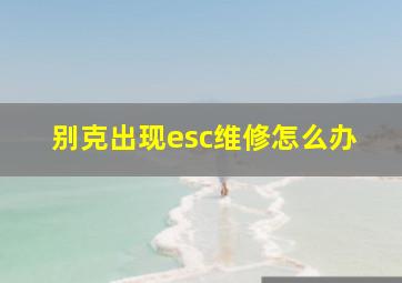 别克出现esc维修怎么办