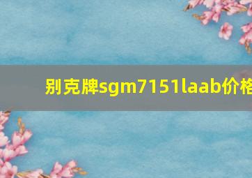 别克牌sgm7151laab价格