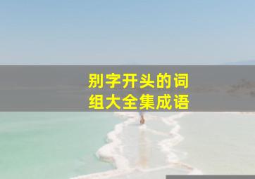 别字开头的词组大全集成语