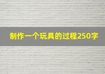 制作一个玩具的过程250字