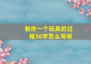 制作一个玩具的过程50字怎么写呀