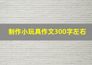 制作小玩具作文300字左右