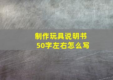 制作玩具说明书50字左右怎么写